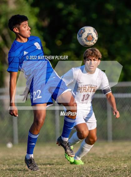 Thumbnail 3 in Lumberton vs St. Pauls (Robeson Cup Soccer Tournament - Semifinal) photogallery.