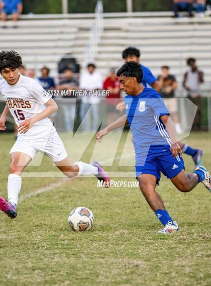 Thumbnail 2 in Lumberton vs St. Pauls (Robeson Cup Soccer Tournament - Semifinal) photogallery.