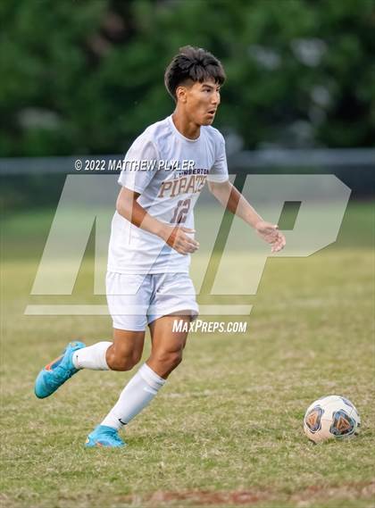 Thumbnail 3 in Lumberton vs St. Pauls (Robeson Cup Soccer Tournament - Semifinal) photogallery.