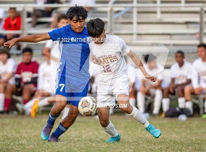 Thumbnail 1 in Lumberton vs St. Pauls (Robeson Cup Soccer Tournament - Semifinal) photogallery.