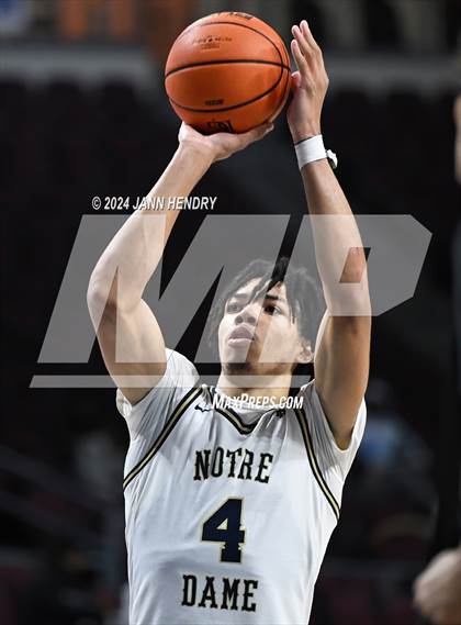 Thumbnail 3 in Layton Christian Academy vs. Notre Dame (SO) (Tarkanian Classic) photogallery.