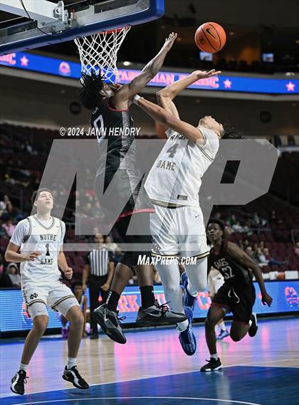 Thumbnail 3 in Layton Christian Academy vs. Notre Dame (SO) (Tarkanian Classic) photogallery.