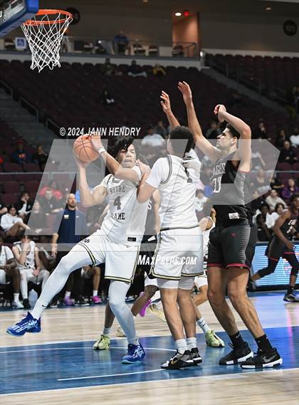 Thumbnail 1 in Layton Christian Academy vs. Notre Dame (SO) (Tarkanian Classic) photogallery.