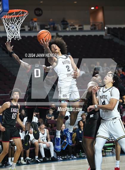 Thumbnail 3 in Layton Christian Academy vs. Notre Dame (SO) (Tarkanian Classic) photogallery.