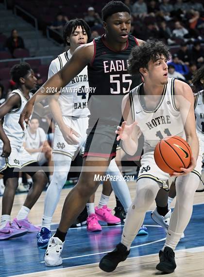 Thumbnail 1 in Layton Christian Academy vs. Notre Dame (SO) (Tarkanian Classic) photogallery.