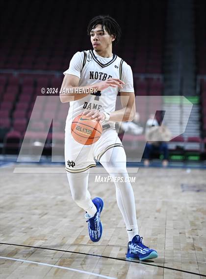 Thumbnail 1 in Layton Christian Academy vs. Notre Dame (SO) (Tarkanian Classic) photogallery.