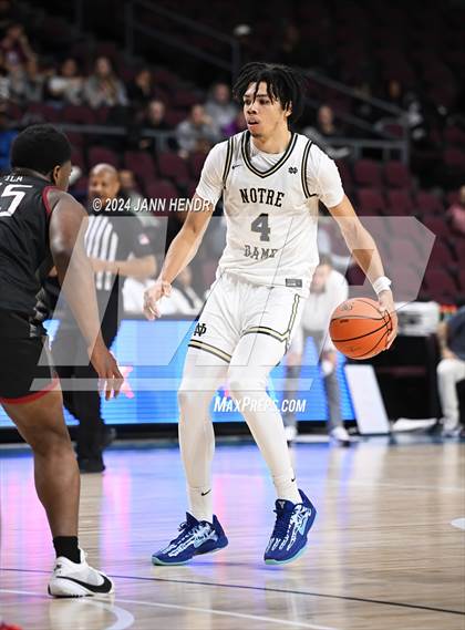 Thumbnail 1 in Layton Christian Academy vs. Notre Dame (SO) (Tarkanian Classic) photogallery.