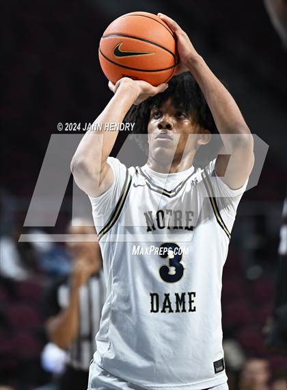 Thumbnail 3 in Layton Christian Academy vs. Notre Dame (SO) (Tarkanian Classic) photogallery.
