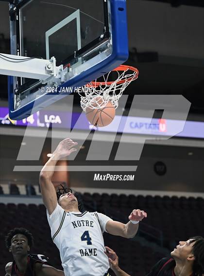 Thumbnail 1 in Layton Christian Academy vs. Notre Dame (SO) (Tarkanian Classic) photogallery.