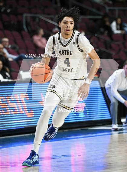 Thumbnail 1 in Layton Christian Academy vs. Notre Dame (SO) (Tarkanian Classic) photogallery.