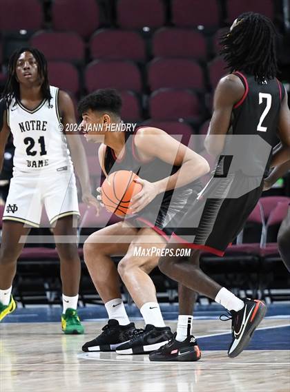 Thumbnail 3 in Layton Christian Academy vs. Notre Dame (SO) (Tarkanian Classic) photogallery.
