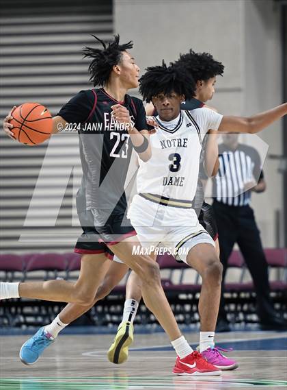 Thumbnail 2 in Layton Christian Academy vs. Notre Dame (SO) (Tarkanian Classic) photogallery.