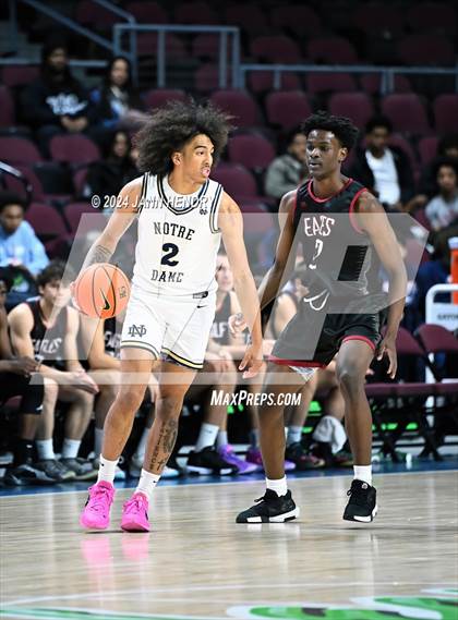 Thumbnail 1 in Layton Christian Academy vs. Notre Dame (SO) (Tarkanian Classic) photogallery.