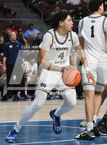 Thumbnail 3 in Layton Christian Academy vs. Notre Dame (SO) (Tarkanian Classic) photogallery.