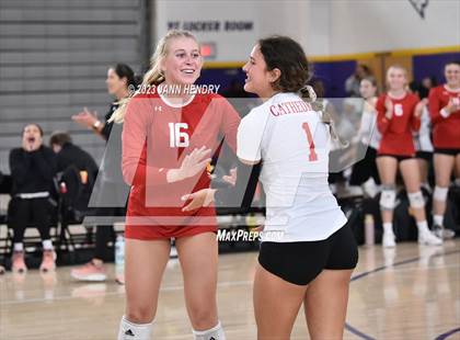 Thumbnail 3 in Cathedral Catholic vs. Prestonwood Christian (Durango Fall Classic) photogallery.