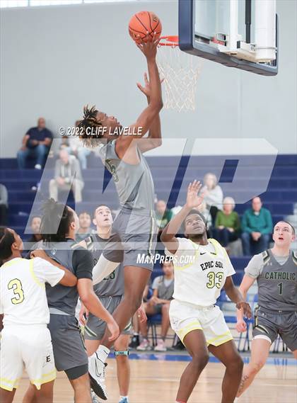 Thumbnail 1 in Catholic High vs Epic South (Lowcountry Roundball Classic) photogallery.