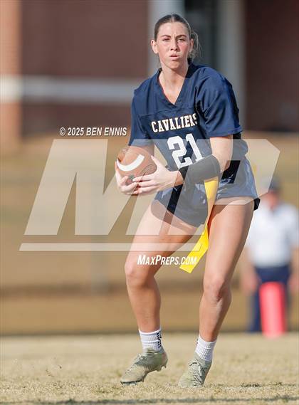 Thumbnail 2 in St. Anne-Pacelli vs. Mount de Sales Academy (GIAA Flag Football Championship) photogallery.