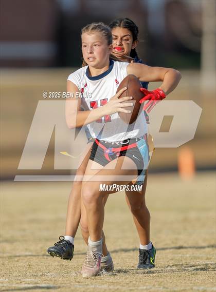 Thumbnail 3 in St. Anne-Pacelli vs. Mount de Sales Academy (GIAA Flag Football Championship) photogallery.
