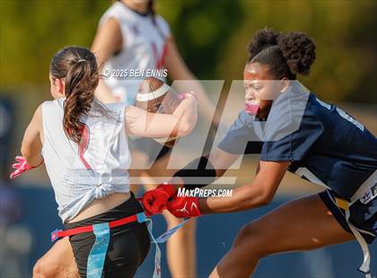 Thumbnail 3 in St. Anne-Pacelli vs. Mount de Sales Academy (GIAA Flag Football Championship) photogallery.