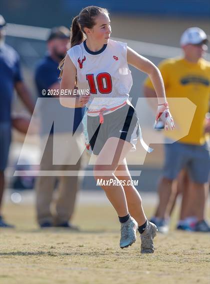 Thumbnail 3 in St. Anne-Pacelli vs. Mount de Sales Academy (GIAA Flag Football Championship) photogallery.