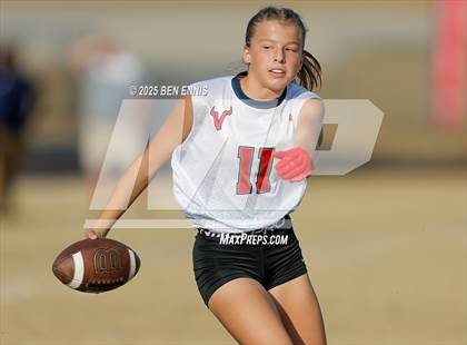 Thumbnail 3 in St. Anne-Pacelli vs. Mount de Sales Academy (GIAA Flag Football Championship) photogallery.