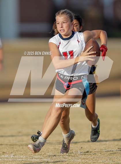 Thumbnail 1 in St. Anne-Pacelli vs. Mount de Sales Academy (GIAA Flag Football Championship) photogallery.