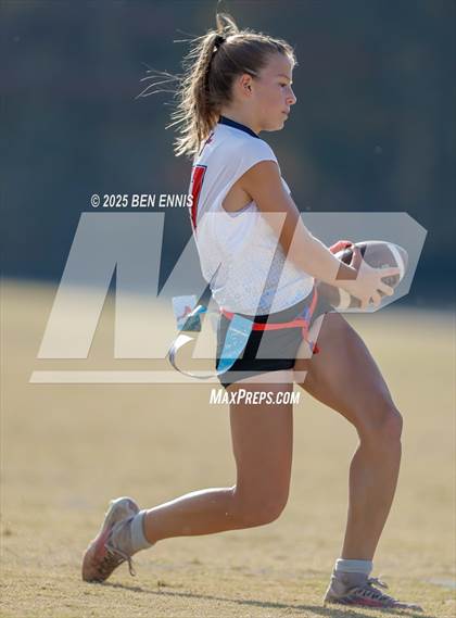Thumbnail 3 in St. Anne-Pacelli vs. Mount de Sales Academy (GIAA Flag Football Championship) photogallery.