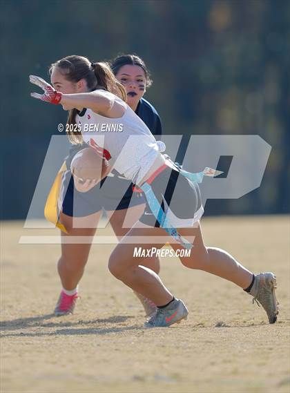 Thumbnail 1 in St. Anne-Pacelli vs. Mount de Sales Academy (GIAA Flag Football Championship) photogallery.