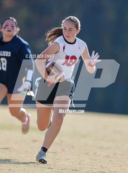 Thumbnail 3 in St. Anne-Pacelli vs. Mount de Sales Academy (GIAA Flag Football Championship) photogallery.