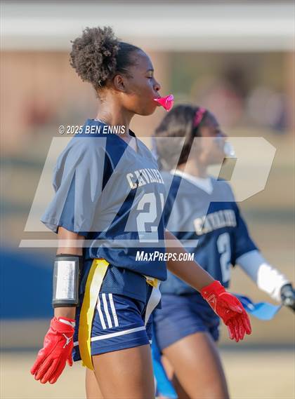 Thumbnail 3 in St. Anne-Pacelli vs. Mount de Sales Academy (GIAA Flag Football Championship) photogallery.