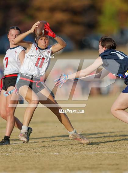 Thumbnail 2 in St. Anne-Pacelli vs. Mount de Sales Academy (GIAA Flag Football Championship) photogallery.