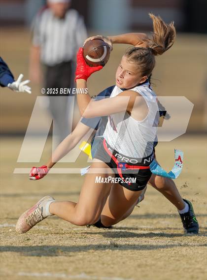 Thumbnail 2 in St. Anne-Pacelli vs. Mount de Sales Academy (GIAA Flag Football Championship) photogallery.