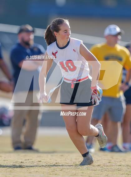 Thumbnail 2 in St. Anne-Pacelli vs. Mount de Sales Academy (GIAA Flag Football Championship) photogallery.