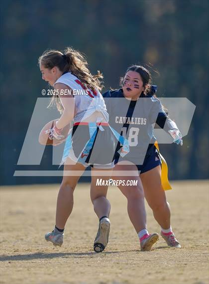 Thumbnail 1 in St. Anne-Pacelli vs. Mount de Sales Academy (GIAA Flag Football Championship) photogallery.