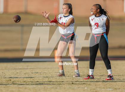 Thumbnail 2 in St. Anne-Pacelli vs. Mount de Sales Academy (GIAA Flag Football Championship) photogallery.