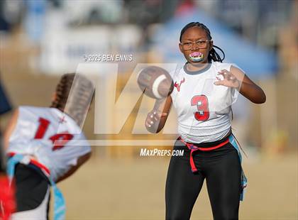Thumbnail 2 in St. Anne-Pacelli vs. Mount de Sales Academy (GIAA Flag Football Championship) photogallery.
