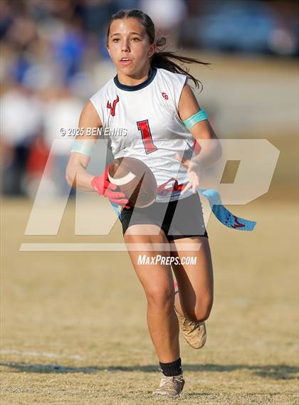 Thumbnail 1 in St. Anne-Pacelli vs. Mount de Sales Academy (GIAA Flag Football Championship) photogallery.