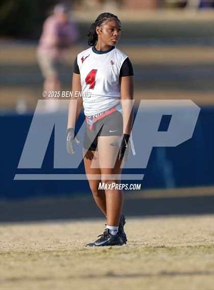 Thumbnail 2 in St. Anne-Pacelli vs. Mount de Sales Academy (GIAA Flag Football Championship) photogallery.