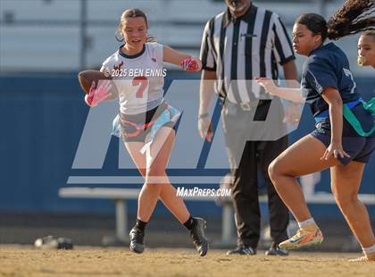 Thumbnail 1 in St. Anne-Pacelli vs. Mount de Sales Academy (GIAA Flag Football Championship) photogallery.