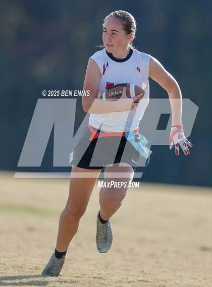 Thumbnail 2 in St. Anne-Pacelli vs. Mount de Sales Academy (GIAA Flag Football Championship) photogallery.