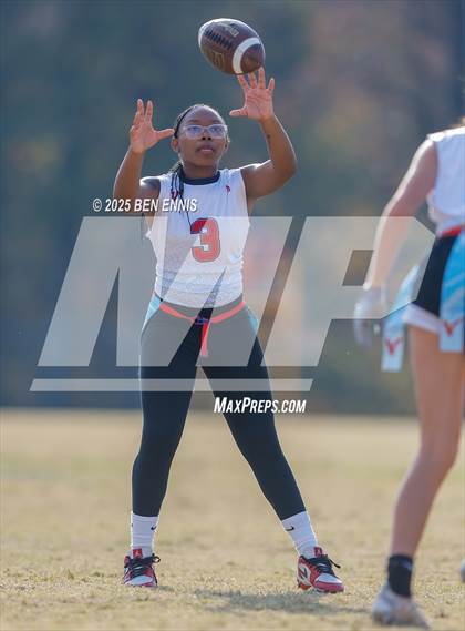 Thumbnail 1 in St. Anne-Pacelli vs. Mount de Sales Academy (GIAA Flag Football Championship) photogallery.