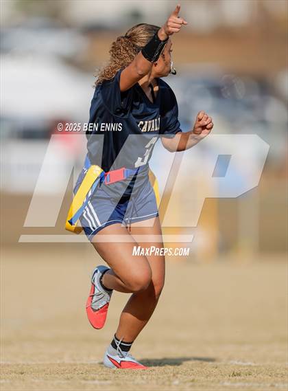 Thumbnail 3 in St. Anne-Pacelli vs. Mount de Sales Academy (GIAA Flag Football Championship) photogallery.