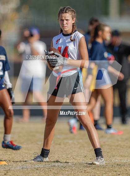 Thumbnail 3 in St. Anne-Pacelli vs. Mount de Sales Academy (GIAA Flag Football Championship) photogallery.