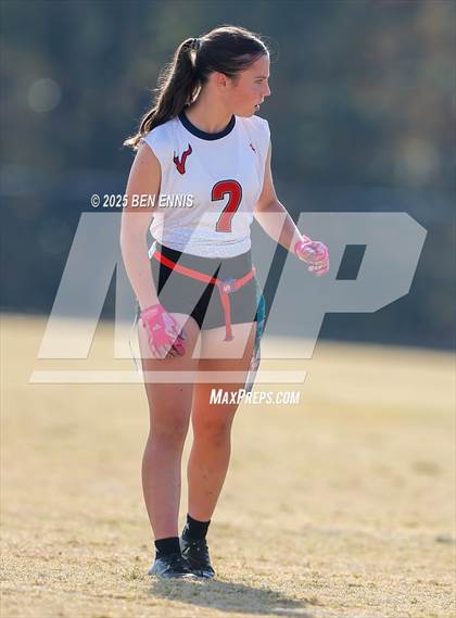 Thumbnail 2 in St. Anne-Pacelli vs. Mount de Sales Academy (GIAA Flag Football Championship) photogallery.