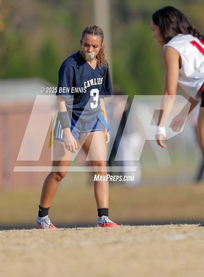 Thumbnail 3 in St. Anne-Pacelli vs. Mount de Sales Academy (GIAA Flag Football Championship) photogallery.