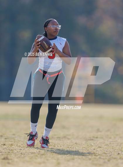 Thumbnail 3 in St. Anne-Pacelli vs. Mount de Sales Academy (GIAA Flag Football Championship) photogallery.