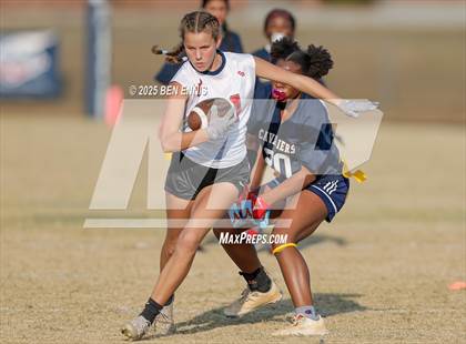 Thumbnail 1 in St. Anne-Pacelli vs. Mount de Sales Academy (GIAA Flag Football Championship) photogallery.