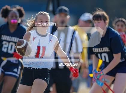 Thumbnail 2 in St. Anne-Pacelli vs. Mount de Sales Academy (GIAA Flag Football Championship) photogallery.