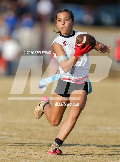 Thumbnail 2 in St. Anne-Pacelli vs. Mount de Sales Academy (GIAA Flag Football Championship) photogallery.