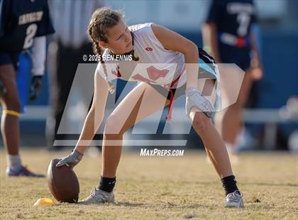 Thumbnail 1 in St. Anne-Pacelli vs. Mount de Sales Academy (GIAA Flag Football Championship) photogallery.